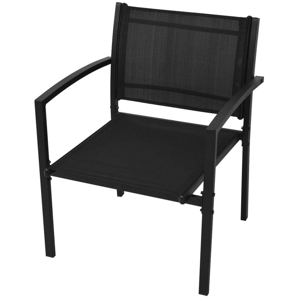 Vidaxl - Salon de jardin 4 pcs Textilène Noir vidaXL 42162 - Image 6