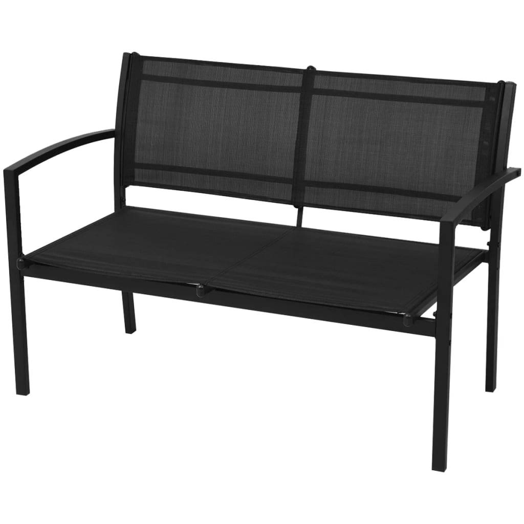 Vidaxl - Salon de jardin 4 pcs Textilène Noir vidaXL 42162 - Image 5