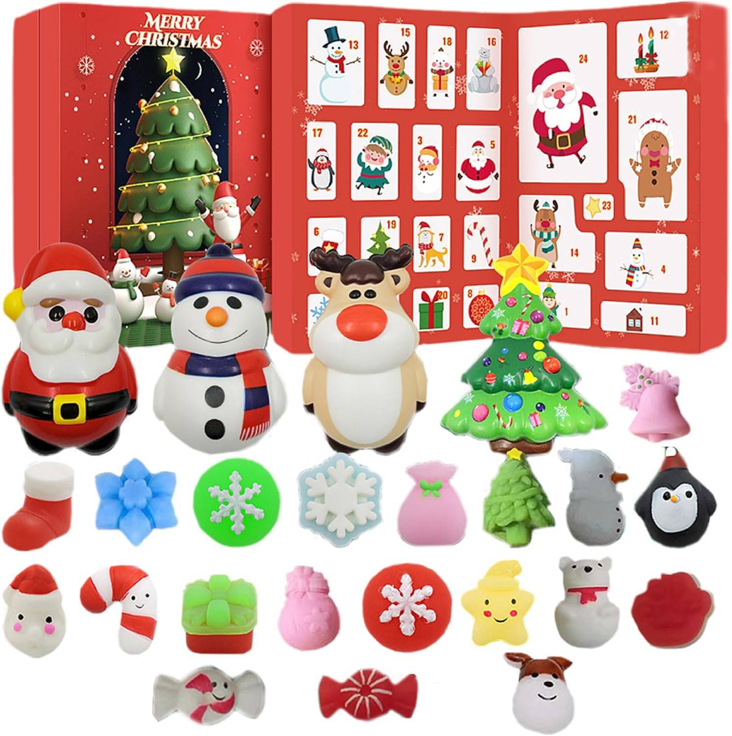 Calendrier de l'Avent de Noël 24 jours, adorable jouet, compte à rebours, pour enfants, filles, adultes, cadeaux pour enfants - Image 1