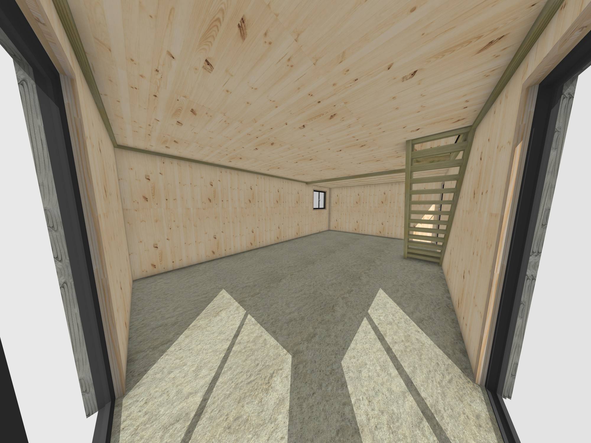 Studio de jardin bien isolé en bois 7,7 x 4,6 x 2,7 m / isolation RE2020 avec mezzanine et terrasse / menuiseries alu k-line - Image 5