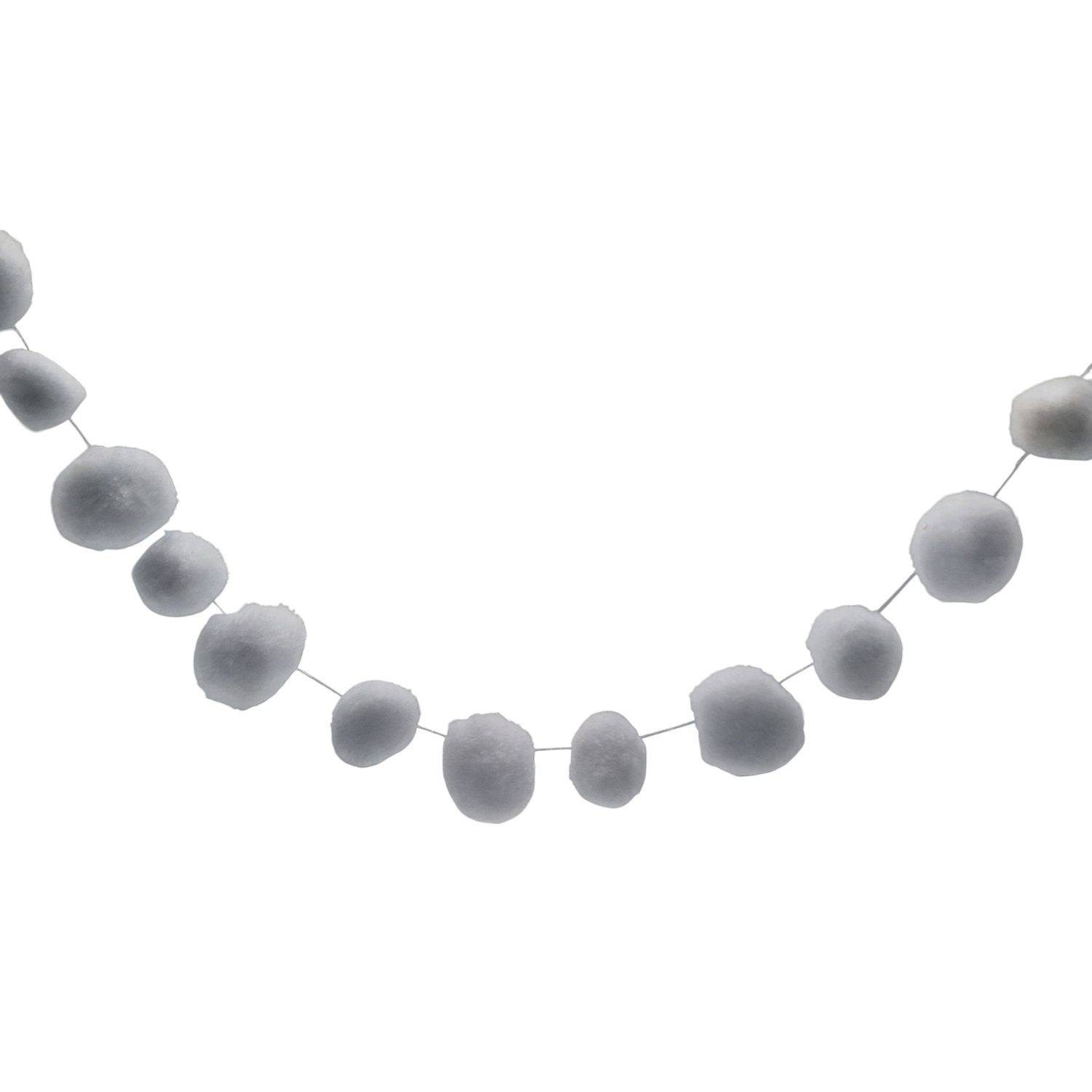 Sans Marque - Guirlande de Noël boules de neige Xmas - L. 170 cm - Blanc - Féérie Lights & Christmas