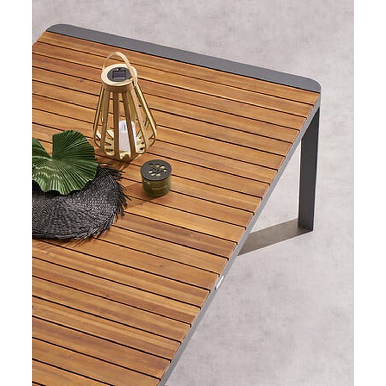 Hesperide - Table de jardin rectangulaire "Paradize" noyer & graphite 10 places en aluminium - Hespéride - Image 6