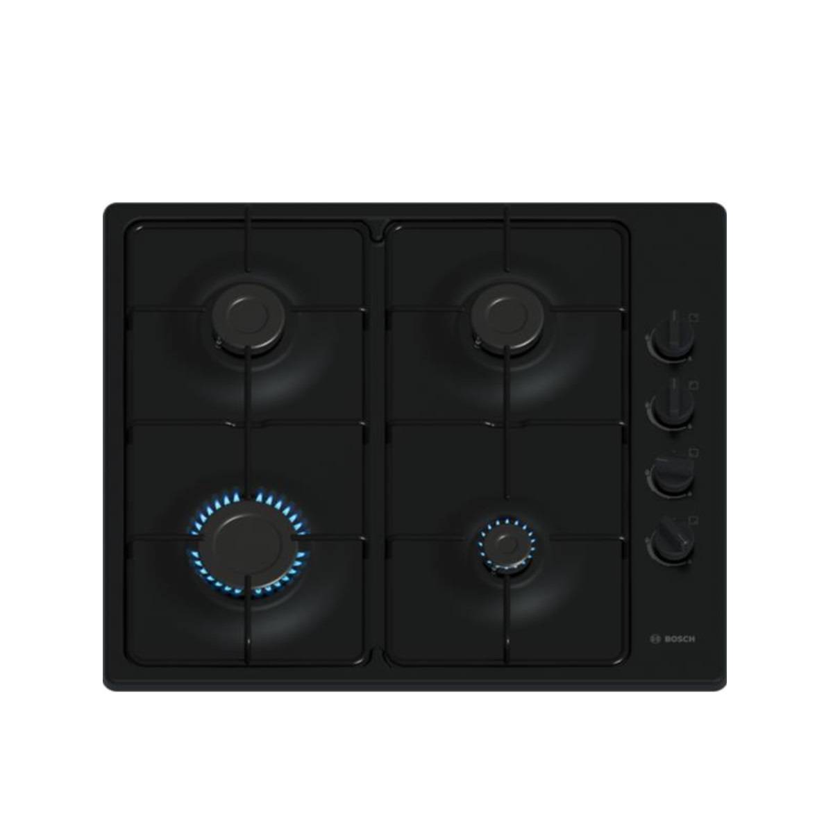 Bosch - Table de cuison gaz 60cm  7500 w.4 feux noir PBP6B6K80 Bosch - Image 1