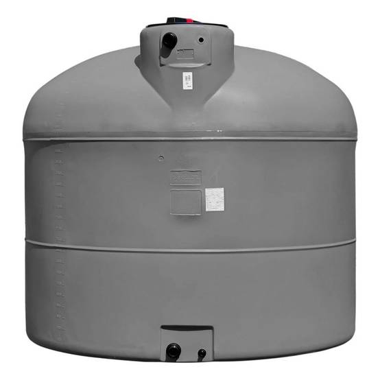 Cuve récupération eau de pluie 300L - Réservoir aérien cylindrique Gris - Polyéthylène - ELBI PA - Image 1