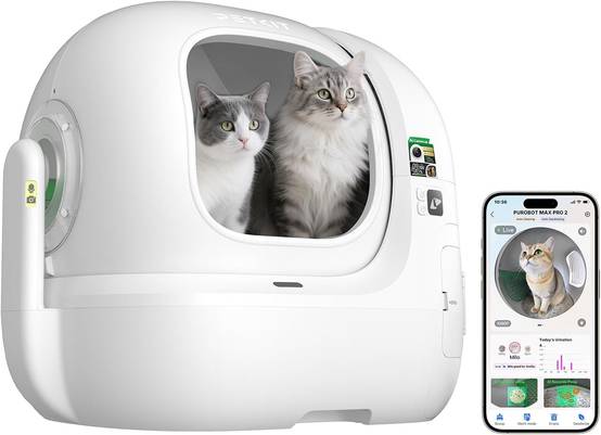 Litière automatique pour chat Purobot Max Pro 2.0 avec caméra IA entrée élargie - Petkit - Image 1