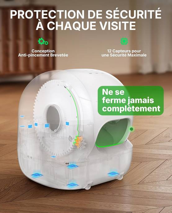 Litière automatique pour chat Purobot Max Pro 2.0 avec caméra IA entrée élargie - Petkit - Image 5