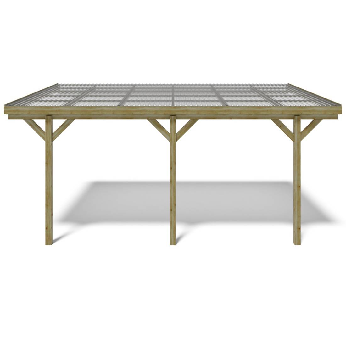Altanka - Carport, abri de voiture 3x5.24 m - 15 m2 - couverture PVC - CAR7-2PVCTR - ALTANKA - Image 3