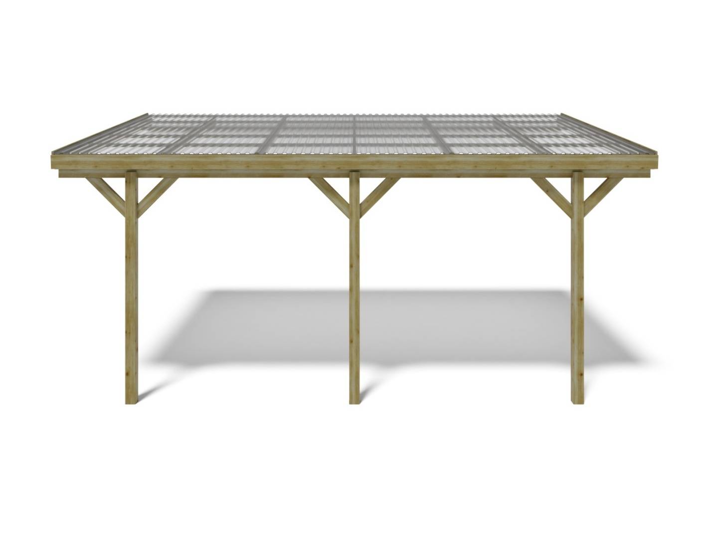 Altanka - Carport, abri de voiture 3x5.24 m - 15 m2 - couverture PVC - CAR7-2PVCTR - ALTANKA - Image 5