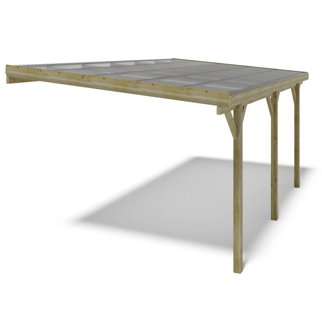 Altanka - Carport, abri de voiture 3x5.24 m - 15 m2 - couverture PVC - CAR7-2PVCTR - ALTANKA - Image 6