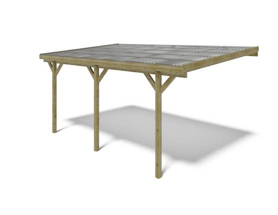 Altanka - Carport, abri de voiture 3x5.24 m - 15 m2 - couverture PVC - CAR7-2PVCTR - ALTANKA - Image 2
