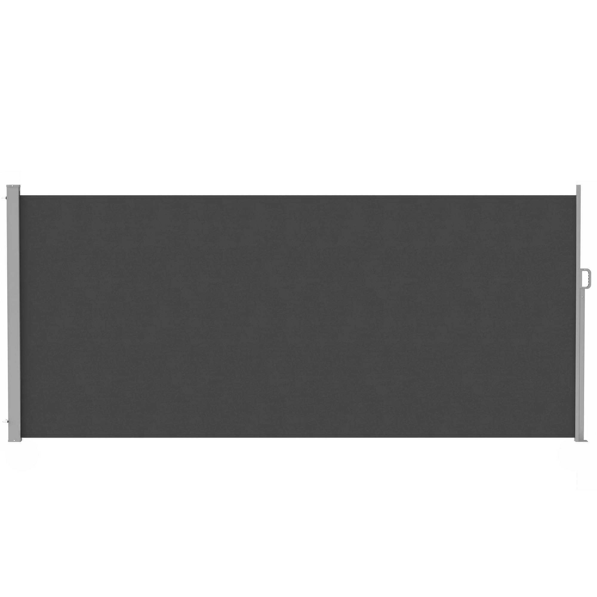 Sans Marque - Store latéral rétractable imperméable et résistant aux UV 50+, en aluminium, acier et polyester, 420 x 185 cm, gris foncé - Image 2
