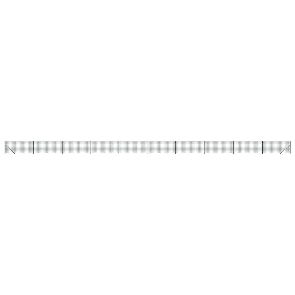 Kit Grillage Souple Acier Clôture Basse Solide Jardin 0,8x25m Vert - ComfortXL Outdoor Living - Image 2
