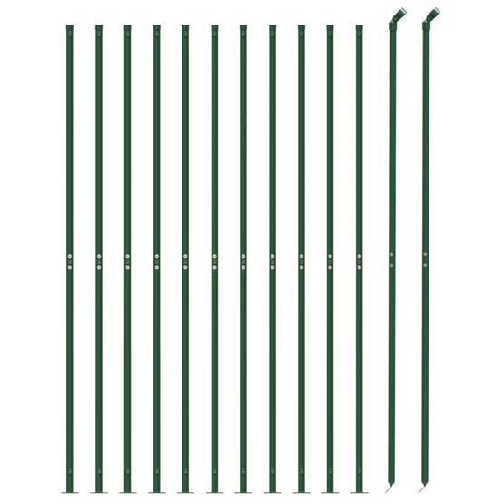 Kit Grillage Souple Acier Clôture Basse Solide Jardin 0,8x25m Vert - ComfortXL Outdoor Living - Image 3
