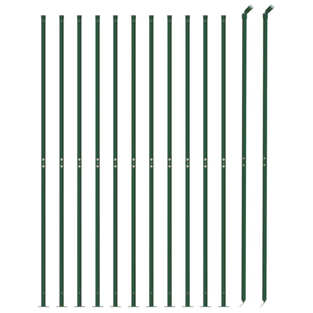 Kit Grillage Souple Acier Clôture Basse Solide Jardin 0,8x25m Vert - ComfortXL Outdoor Living - Image 3