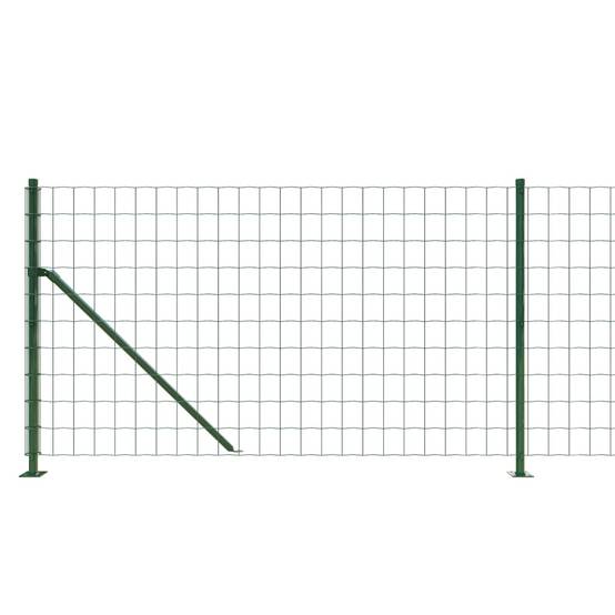 Kit Grillage Souple Acier Clôture Basse Solide Jardin 0,8x25m Vert - ComfortXL Outdoor Living - Image 4