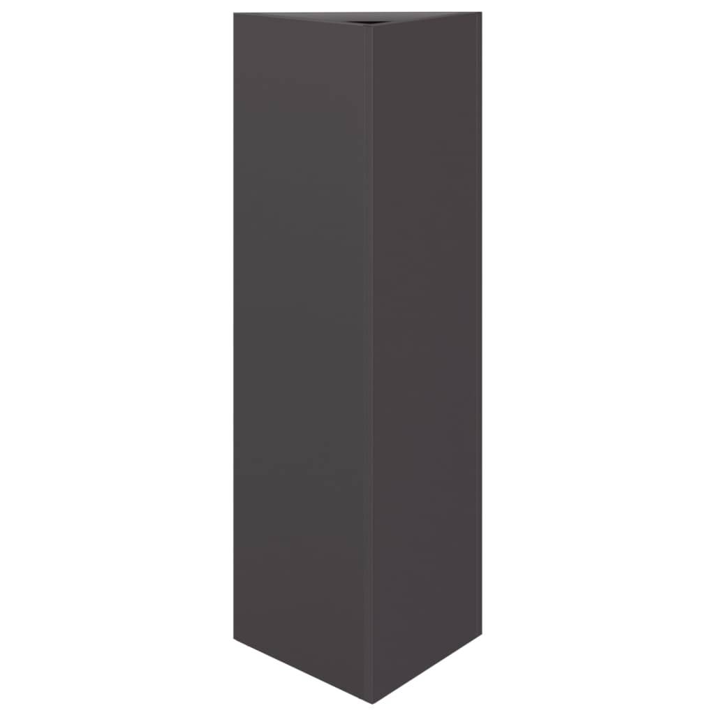 ComfortXL - Jardinière triangulaire acier pour terrasse plantes et fleurs 30x26x75cm noir - ComfortXL Outdoor Living - Image 5