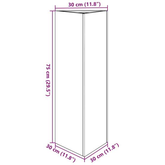 ComfortXL - Jardinière triangulaire acier pour terrasse plantes et fleurs 30x26x75cm noir - ComfortXL Outdoor Living - Image 10