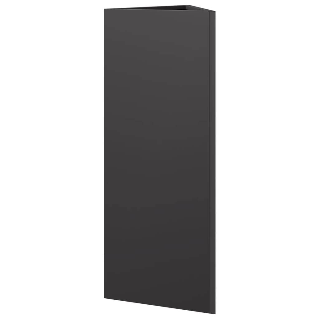 ComfortXL - Jardinière triangulaire acier pour terrasse plantes et fleurs 30x26x75cm noir - ComfortXL Outdoor Living - Image 8