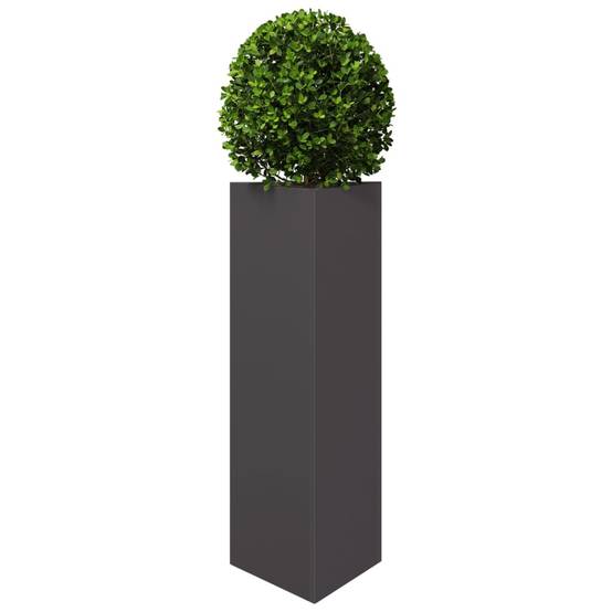 ComfortXL - Jardinière triangulaire acier pour terrasse plantes et fleurs 30x26x75cm noir - ComfortXL Outdoor Living - Image 4