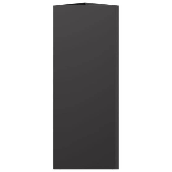 ComfortXL - Jardinière triangulaire acier pour terrasse plantes et fleurs 30x26x75cm noir - ComfortXL Outdoor Living - Image 7