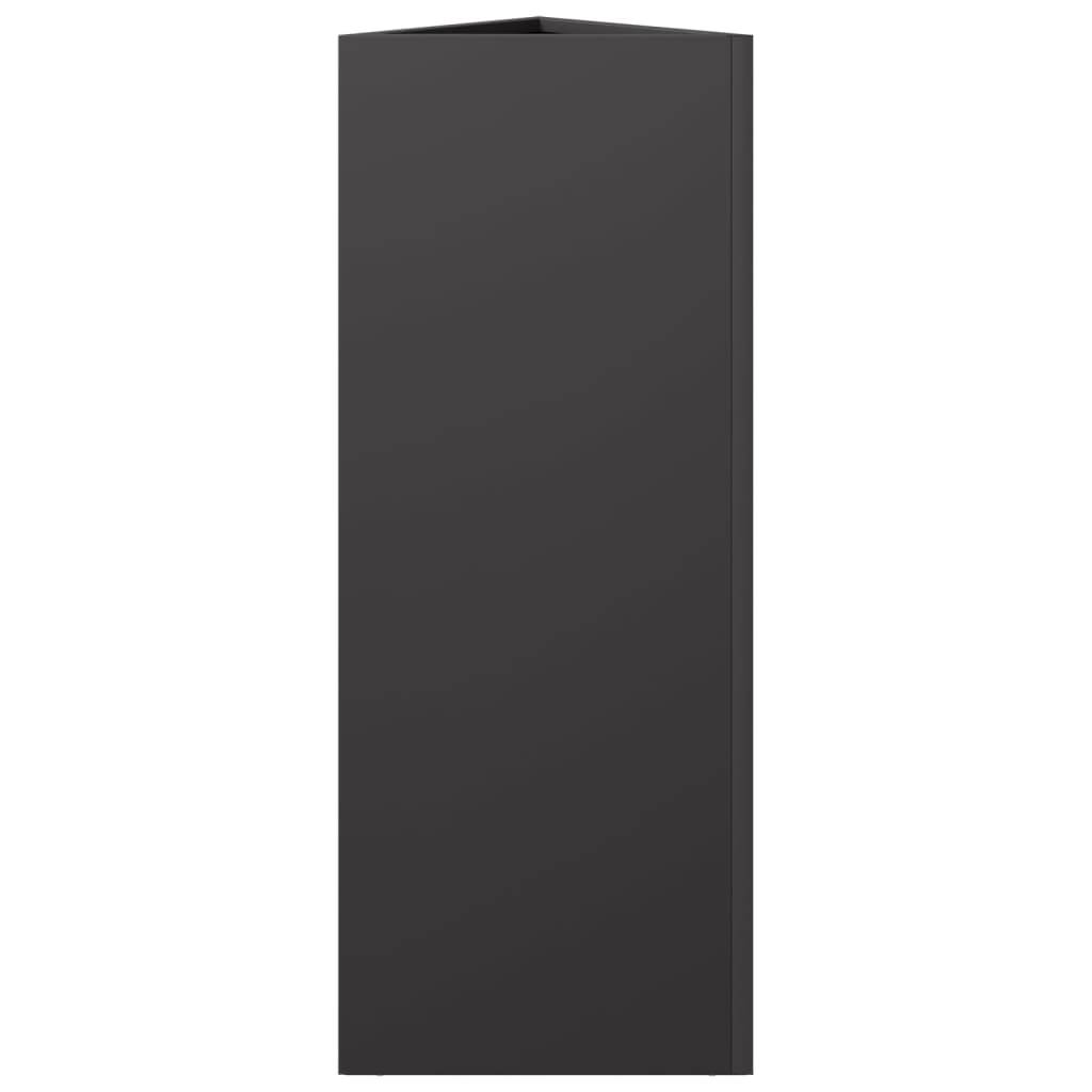 ComfortXL - Jardinière triangulaire acier pour terrasse plantes et fleurs 30x26x75cm noir - ComfortXL Outdoor Living - Image 7