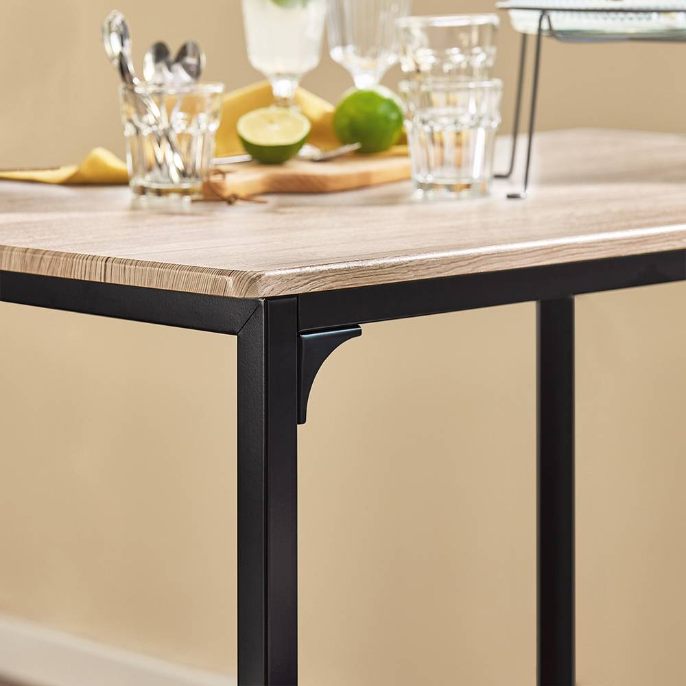 Sobuy - Set de 1 Table + 4 Tabourets Ensemble Table de Bar Bistrot + 4 Tabourets avec Repose-Pieds Table Haute Cuisine L100 x I 60 x H 87cm SoBuy - Image 6