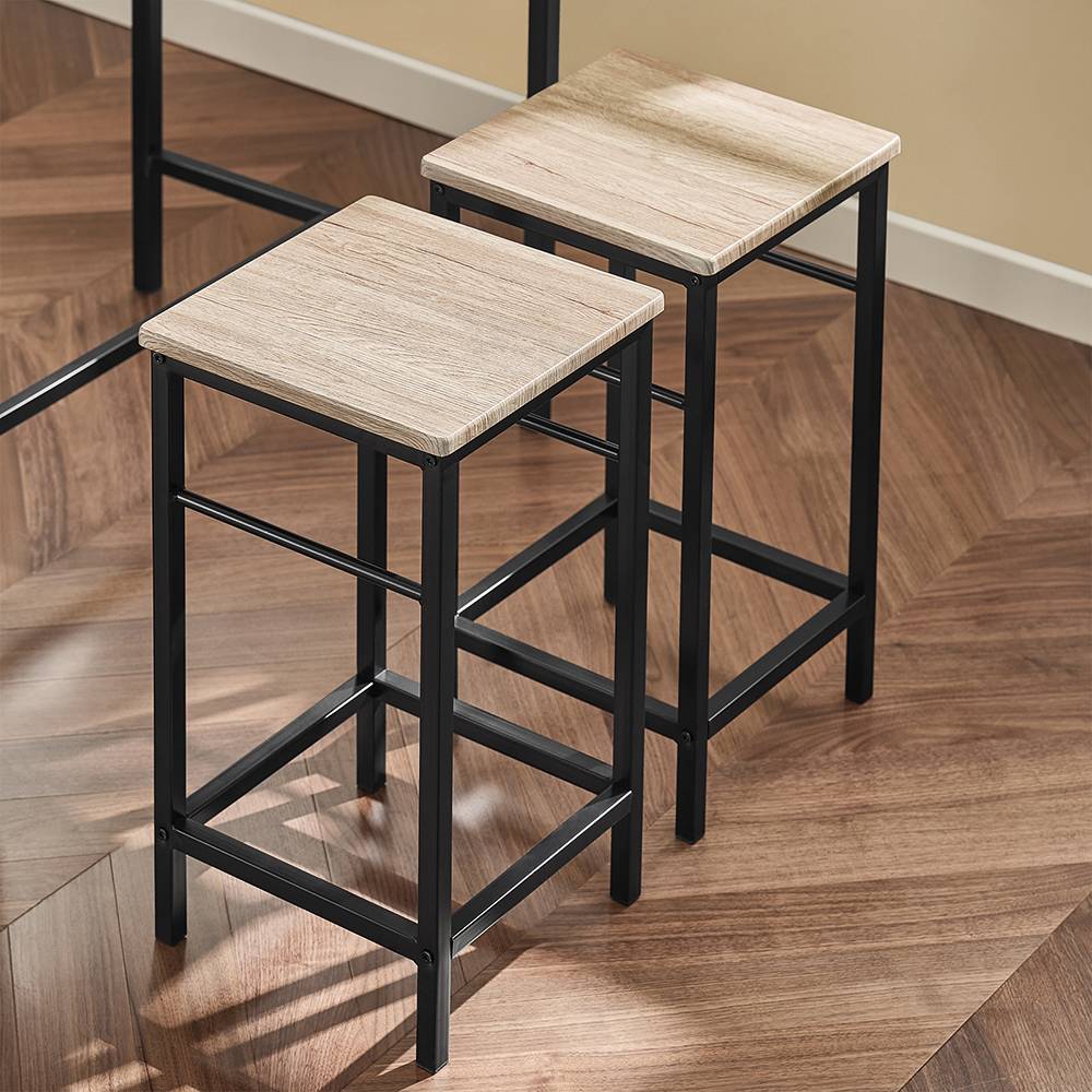 Sobuy - Set de 1 Table + 4 Tabourets Ensemble Table de Bar Bistrot + 4 Tabourets avec Repose-Pieds Table Haute Cuisine L100 x I 60 x H 87cm SoBuy - Image 5