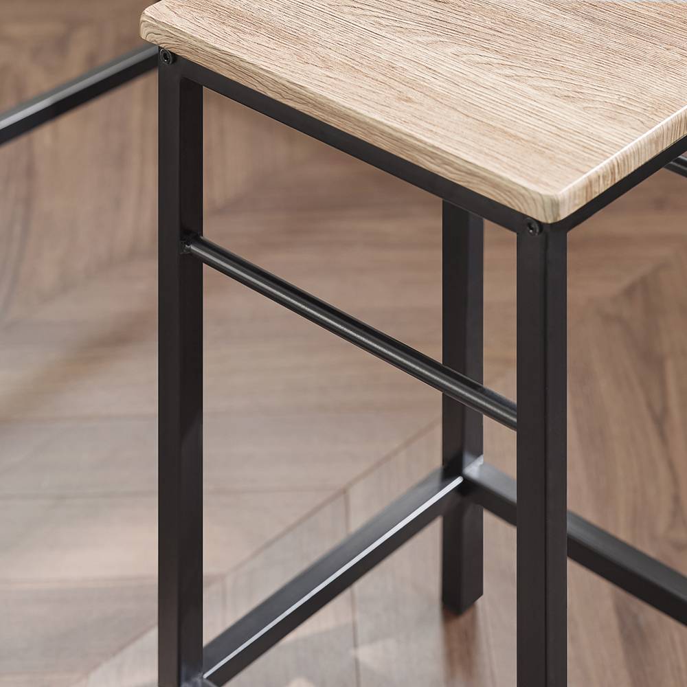 Sobuy - Set de 1 Table + 4 Tabourets Ensemble Table de Bar Bistrot + 4 Tabourets avec Repose-Pieds Table Haute Cuisine L100 x I 60 x H 87cm SoBuy - Image 7
