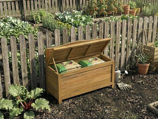 Habitat Et Jardin - Banc Coffre De Jardin En Bois "ben" - 90 X 33 X 60 Cm - Marron -habitat Et Jardin - Image 4