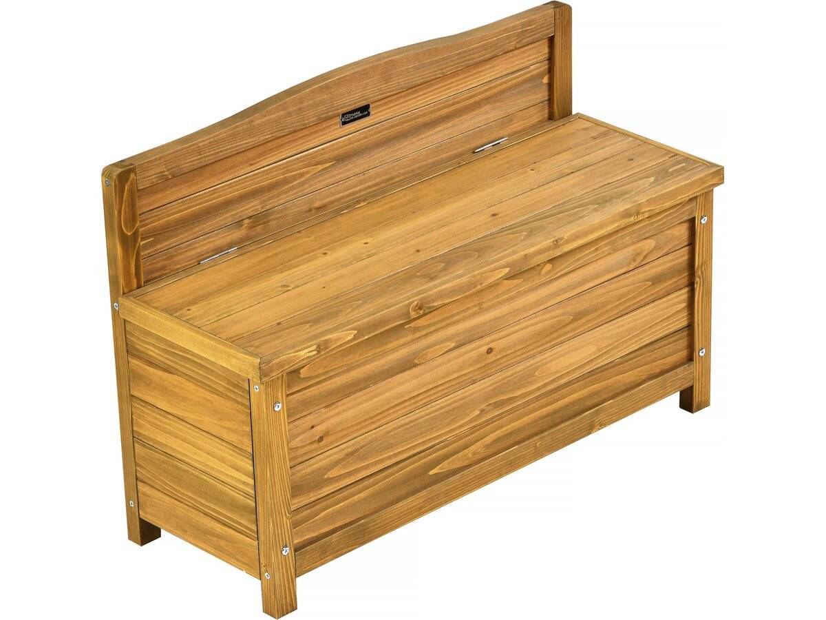 Habitat Et Jardin - Banc Coffre De Jardin En Bois "ben" - 90 X 33 X 60 Cm - Marron -habitat Et Jardin - Image 1