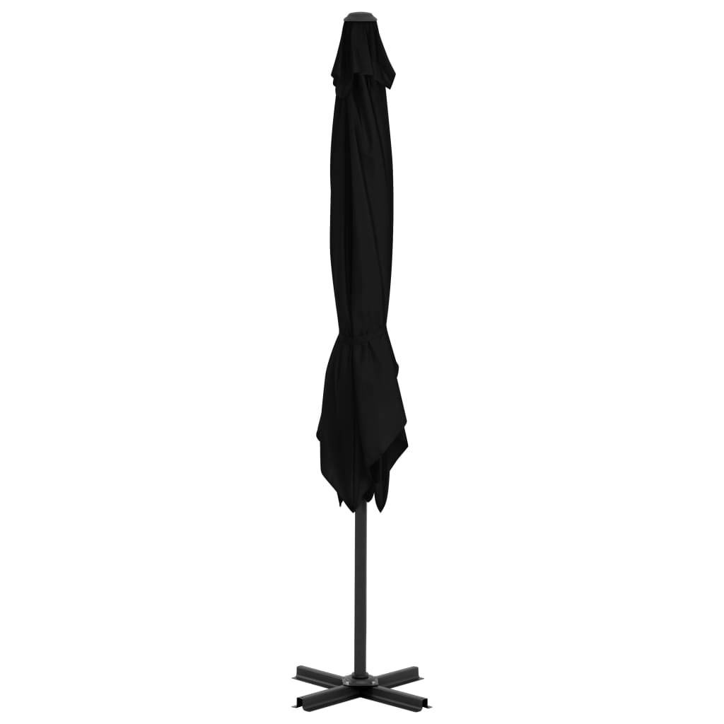 Helloshop26 - Parasol déporté et mât en aluminium 250 x 250 cm noir - Image 3