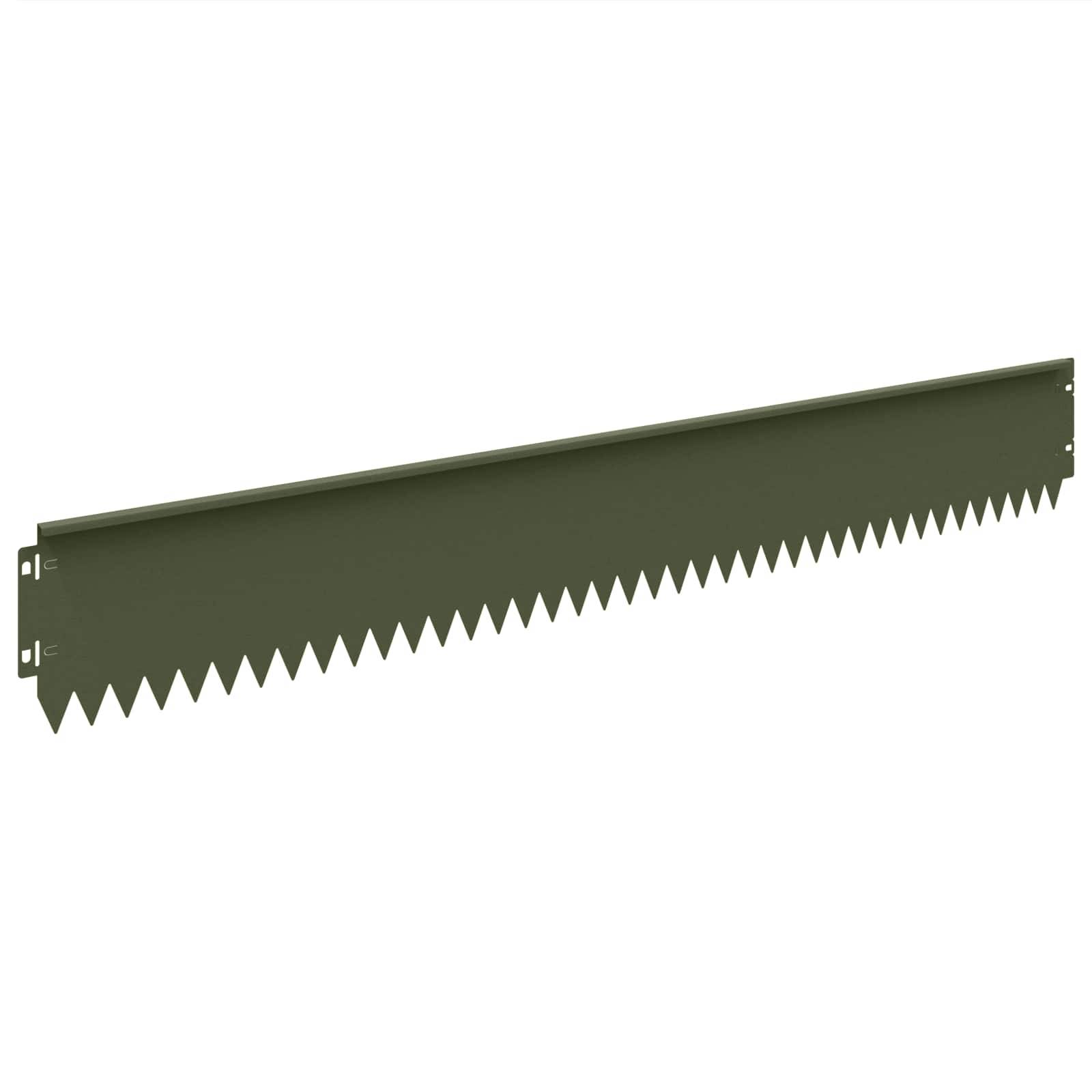 Bordure aménagement acier pour extérieurs lignes épurées 20 pcs 103x15cm vert olive - ComfortXL Outdoor Living - Image 6