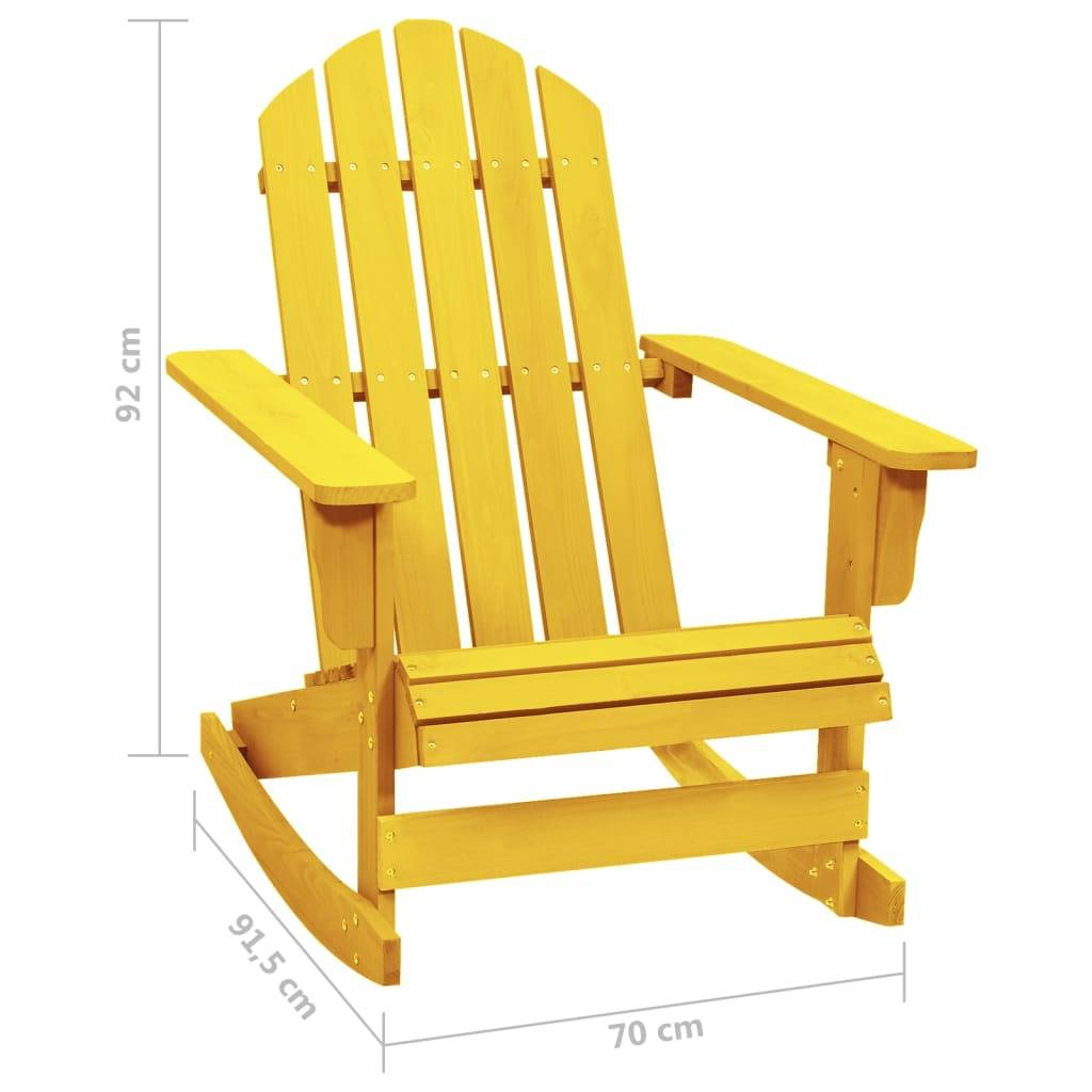 Vidaxl - Chaise à bascule de jardin Adirondack bois de sapin jaune vidaXL 315884 - Image 3