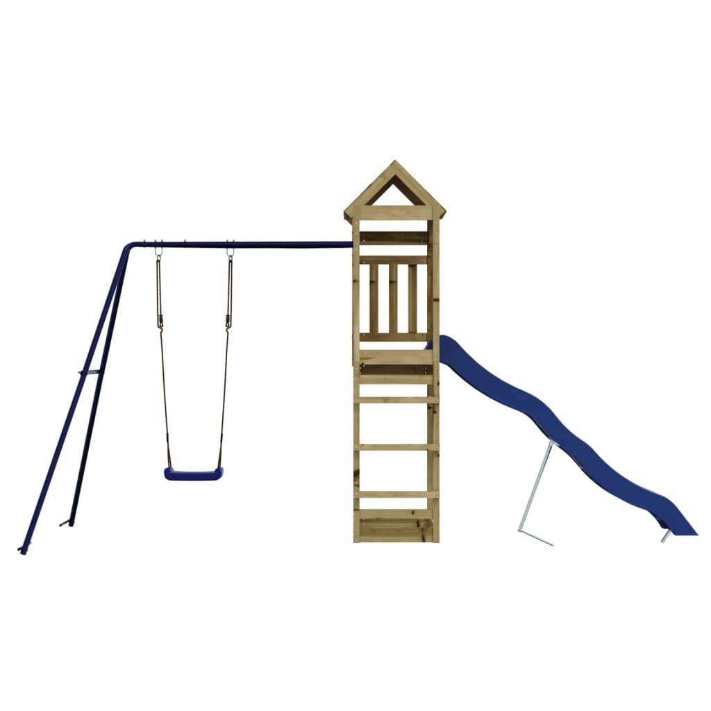 Aire de jeux d'extérieur - Jeu Plein air enfant bois de pin imprégné-JU1689 - Image 3