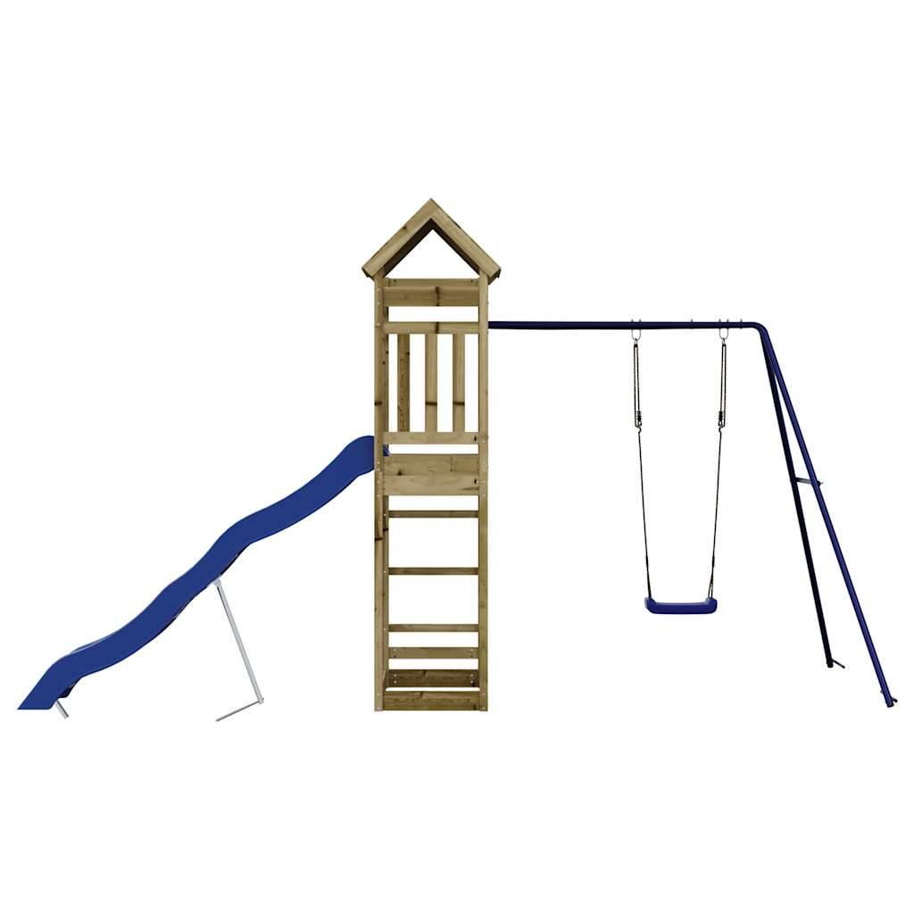Aire de jeux d'extérieur - Jeu Plein air enfant bois de pin imprégné-JU1689 - Image 7