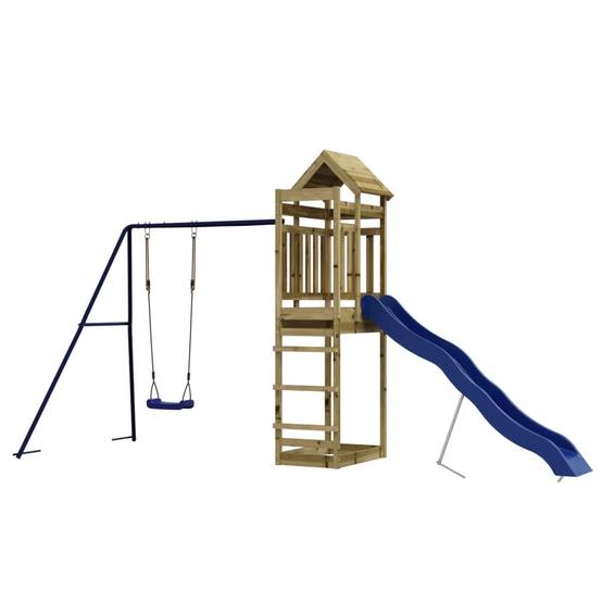 Aire de jeux d'extérieur - Jeu Plein air enfant bois de pin imprégné-JU1689 - Image 4