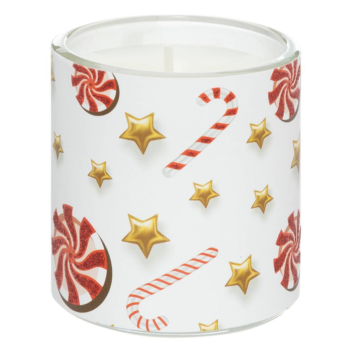 Fééric Lights & Christmas - Lot de 6 bougies parfumées 40 gr avec pot verre imprimé pain d'épice - Feeric Lights & Christmas - Image 2
