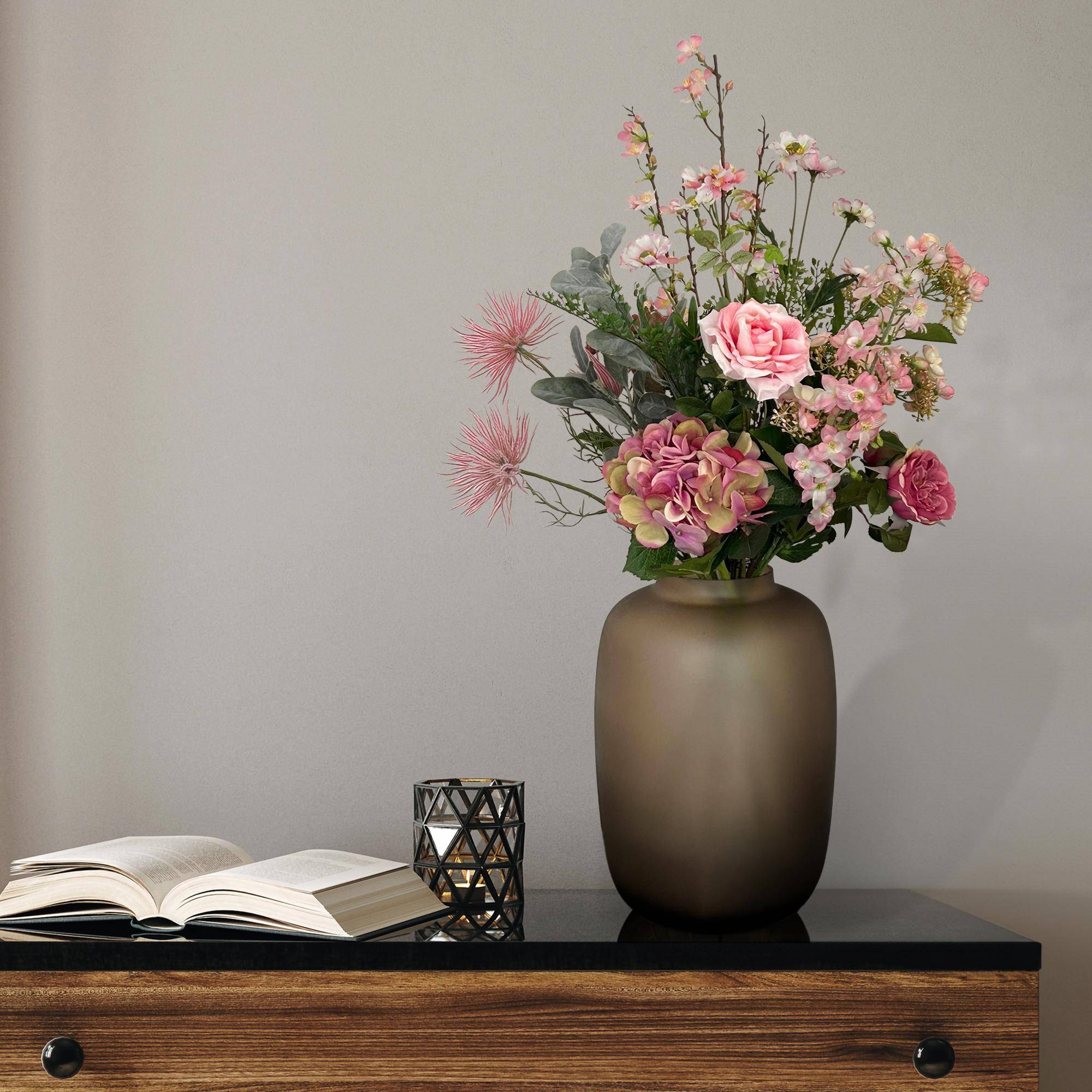 PANGIVO - Bouquet de fleurs artificielles polyester rose 40 x 40 x 89 cm - PANGIVO - Image 3