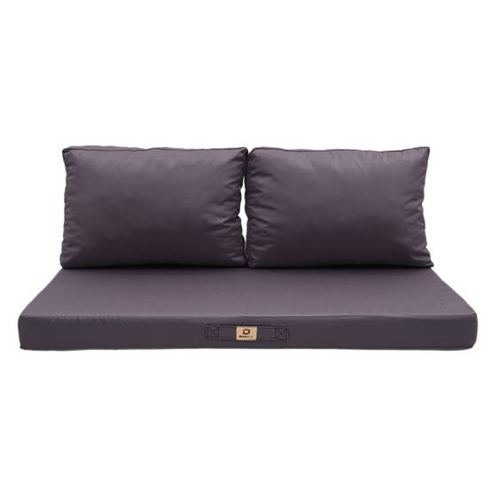 Coussins pour salon de jardin déhoussable 100x50cm Gris carbone - Déco arts - Image 3