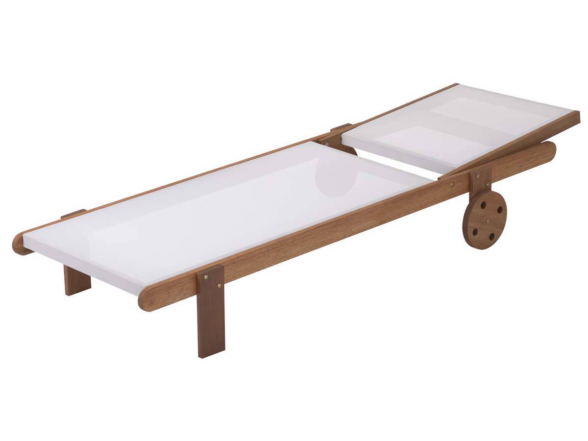 Bain De Soleil En Bois Exotique "saïgon" - Maple - Ecru - Lot De 4 -habitat Et Jardin - Image 3