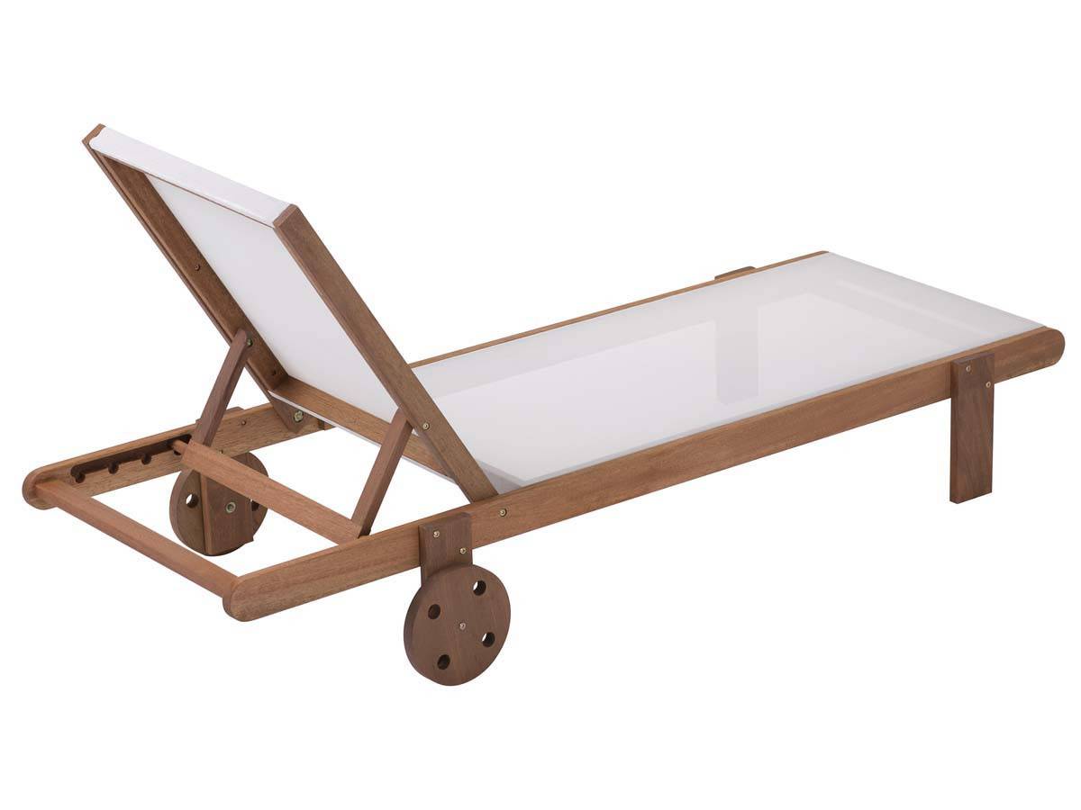 Bain De Soleil En Bois Exotique "saïgon" - Maple - Ecru - Lot De 4 -habitat Et Jardin - Image 4