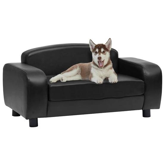 PANGIVO - Canapé pour chien similicuir noir 80 x 50 x 40 cm - PANGIVO - Image 1