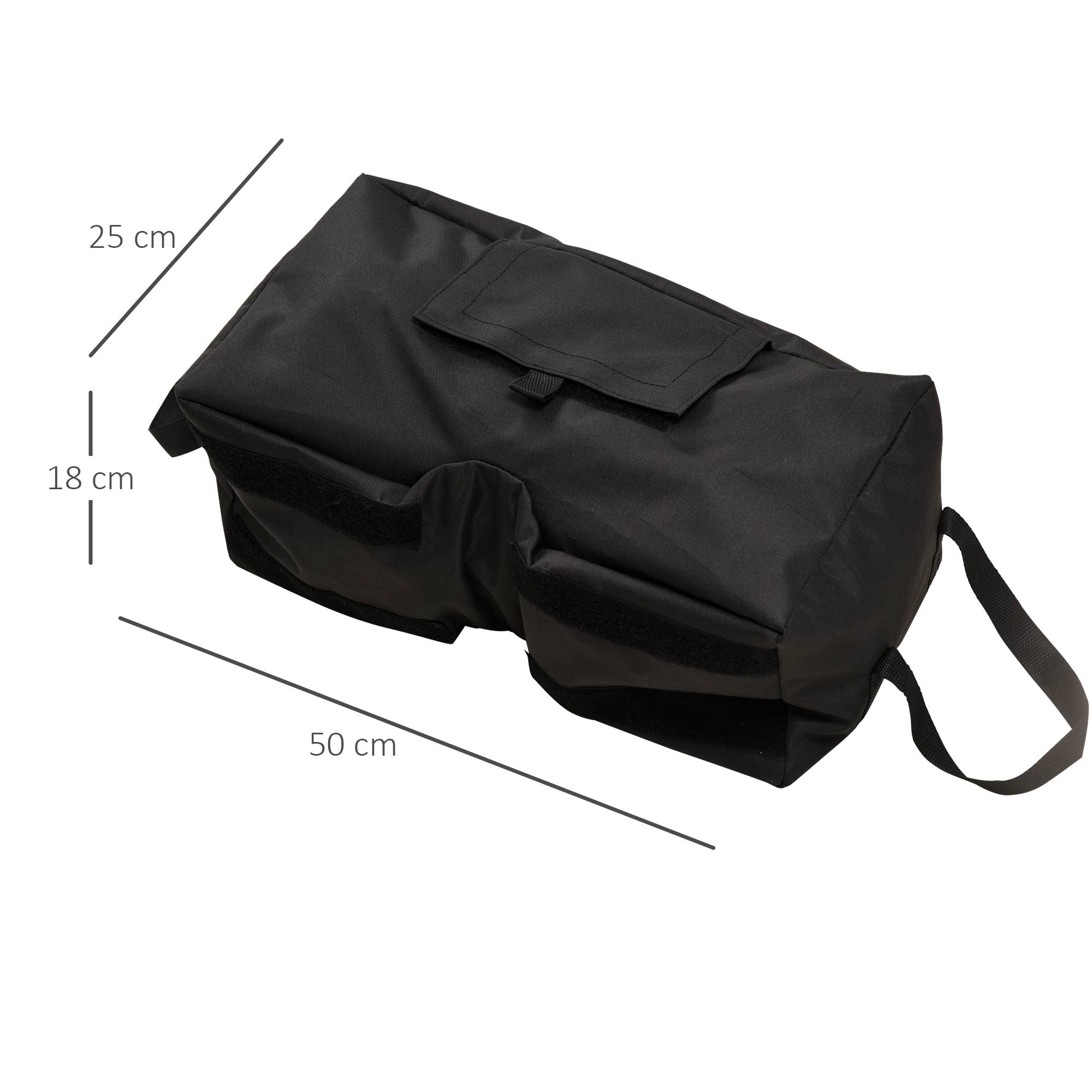 Lot 2 Sacs Lestage Tissu Oxford Pliables Jardin Base Parasol Remplissage Sable 50kg Noir - ComfortXL Outdoor Living - Image 5