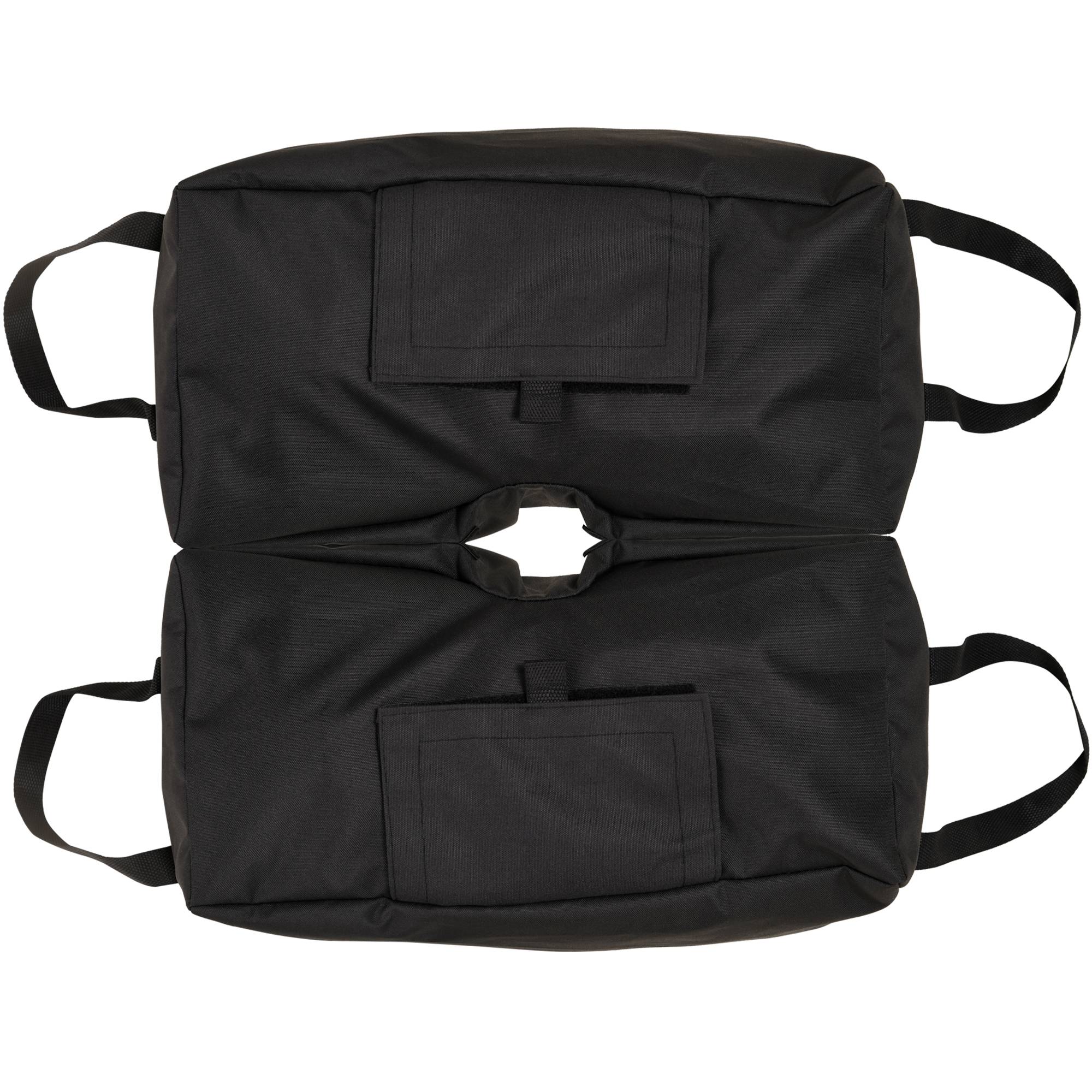 Lot 2 Sacs Lestage Tissu Oxford Pliables Jardin Base Parasol Remplissage Sable 50kg Noir - ComfortXL Outdoor Living - Image 1