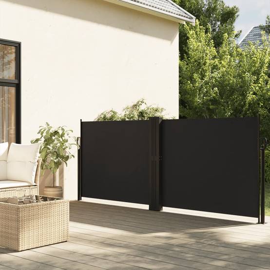 Store banne | Auvent latéral rétractable noir 140x600 cm Maison Chic - Image 2