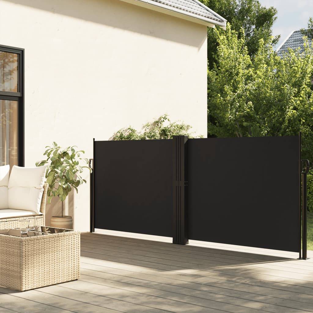 Store banne | Auvent latéral rétractable noir 140x600 cm Maison Chic - Image 2