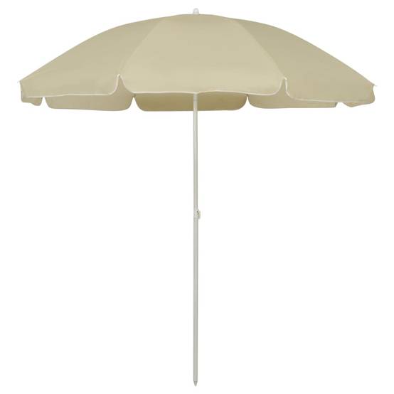 Parasol de plage polyester jaunes sable 240 x 240 x 220 cm, Poids:2.1kg - PANGIVO - Image 1