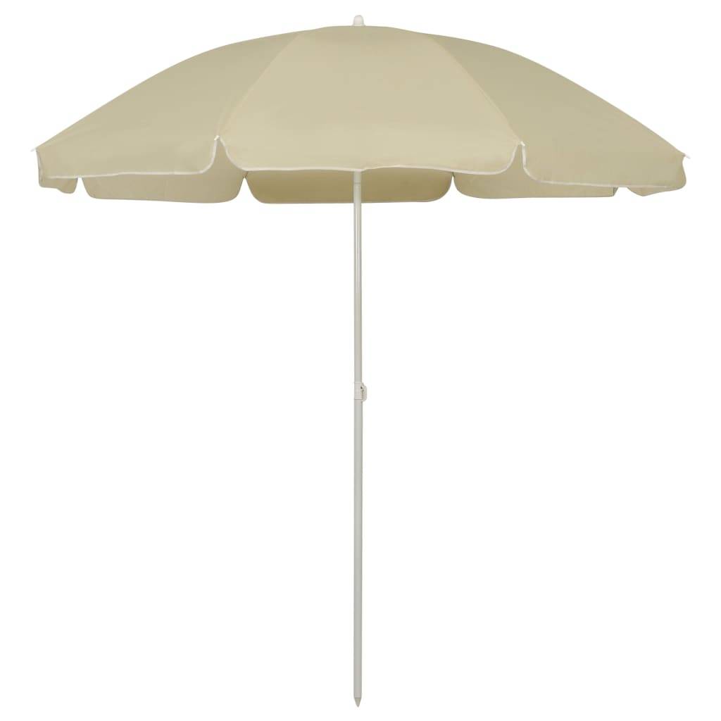 Parasol de plage polyester jaunes sable 240 x 240 x 220 cm, Poids:2.1kg - PANGIVO - Image 1