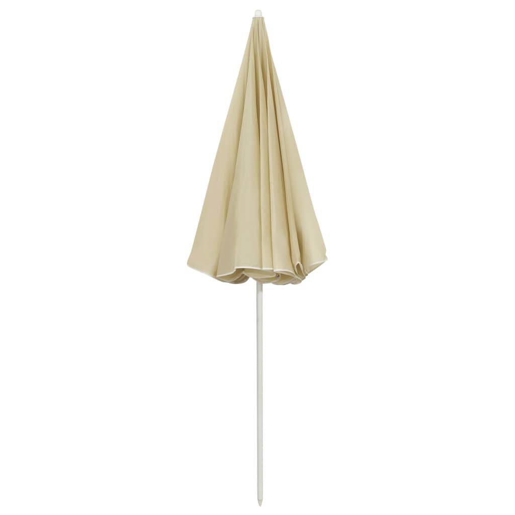 Parasol de plage polyester jaunes sable 240 x 240 x 220 cm, Poids:2.1kg - PANGIVO - Image 4