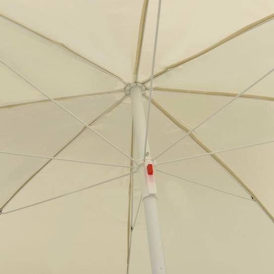 Parasol de plage polyester jaunes sable 240 x 240 x 220 cm, Poids:2.1kg - PANGIVO - Image 5